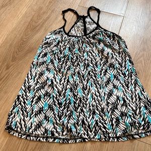 Black and teal tank top